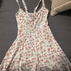Princess Polly Floral Mini Dress - White and Red Romper New with tags